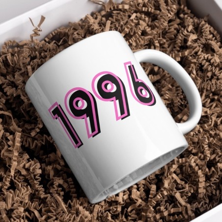 MUG - ANNÉE NAISSANCE NOIR & ROSE